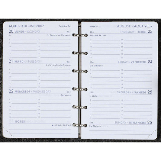 AGM Agenda Moderne Organiseur 13 cm Camargue Cuir de Taurillon 124x80-Agenda Cuir-Agenda Moderne-Papeterie du Dôme