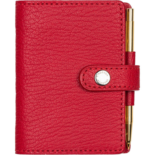 AGM Agenda Moderne Organiseur 13 cm Camargue Cuir de Taurillon 124x80-Agenda Cuir-Agenda Moderne-Rouge-Papeterie du Dôme