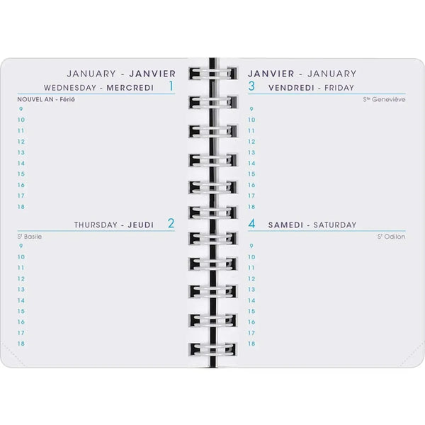AGM Agenda Moderne Recharge 10cm 2 jours par page INT8310/2-Recharge Agenda-Agenda Moderne-Papeterie du Dôme