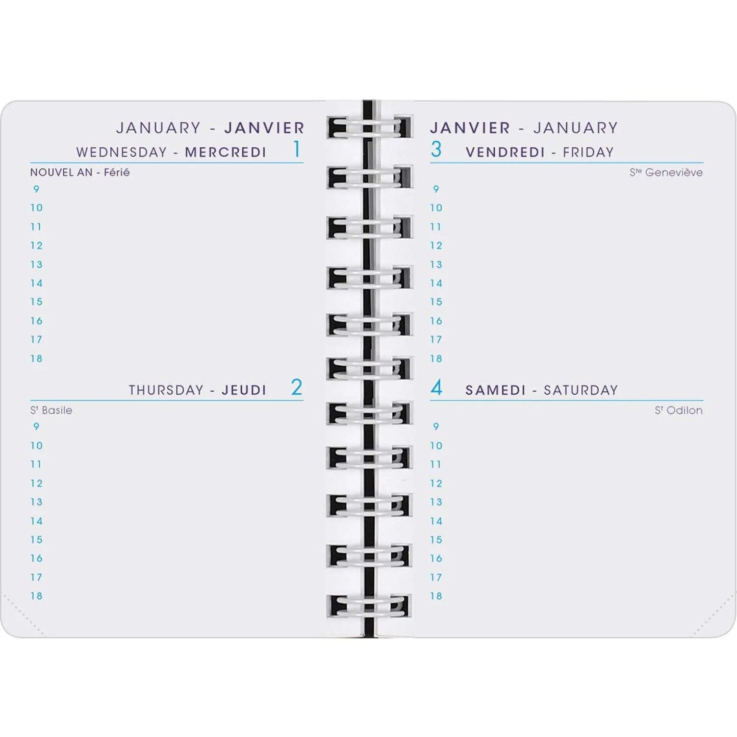 AGM Agenda Moderne Recharge 10cm 2 jours par page INT8310/2-Recharge Agenda-Agenda Moderne-Papeterie du Dôme