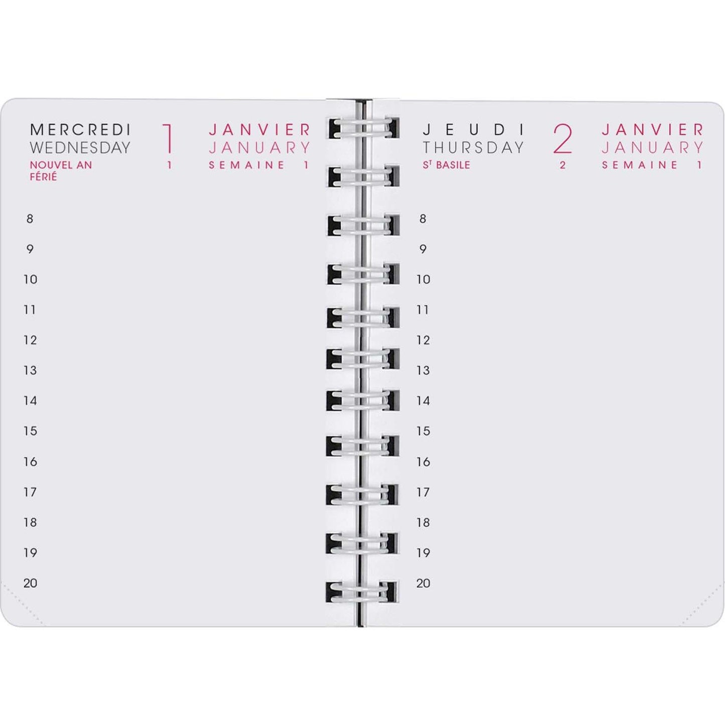 AGM Agenda Moderne Recharge 10cm Trimestres INT8310-Recharge Agenda-Agenda Moderne-Papeterie du Dôme
