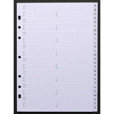 AGM Agenda Moderne Recharge Encoches A-Z ABA x26-Recharge-Agenda Moderne-Papeterie du Dôme