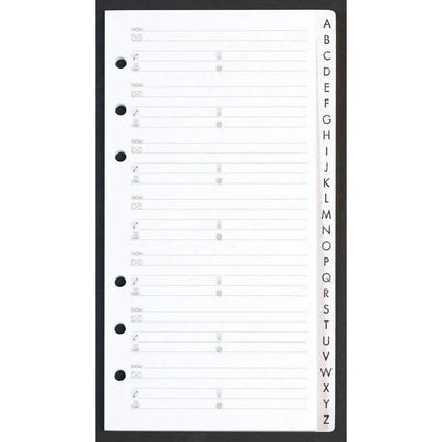 AGM Agenda Moderne Recharge Encoches A-Z International x26-Recharge-Agenda Moderne-Papeterie du Dôme