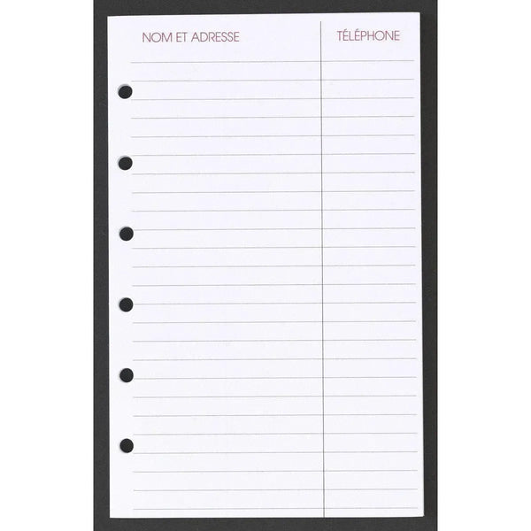 AGM Agenda Moderne Recharge Europe Perforé Feuilles Adresses Europe x26-Recharges Autres-Agenda Moderne-Papeterie du Dôme