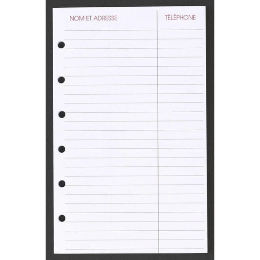 AGM Agenda Moderne Recharge Europe Perforé Feuilles Adresses Europe x26-Recharges Autres-Agenda Moderne-Papeterie du Dôme