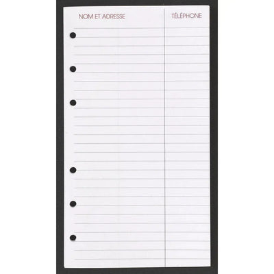 AGM Agenda Moderne Recharge Feuilles Adresses Hebdoplan x26-Recharges Autres-Agenda Moderne-Papeterie du Dôme