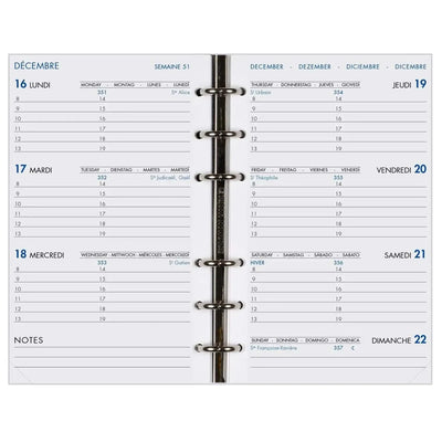 AGM Agenda Moderne Recharge Hebdoplan Perforée - Semainier - Tranche Or-Recharge Agenda-Agenda Moderne-Papeterie du Dôme