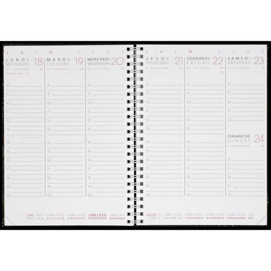 AM Agenda ABOT Polypro Transparent-Agenda-Agenda Moderne-2024-Couleur Aléatoire-Papeterie du Dôme