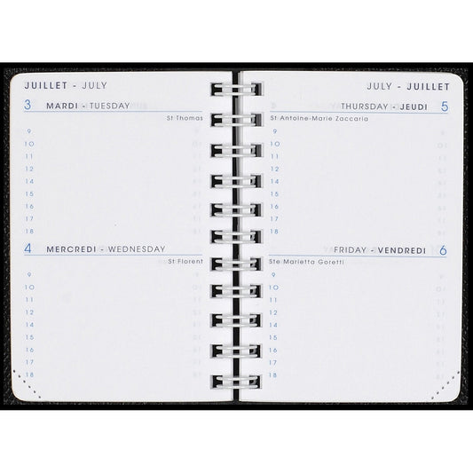 AM Recharge 10cm 2 jours par page INT8310/2-Recharge Agenda-Agenda Moderne-2024-Papeterie du Dôme