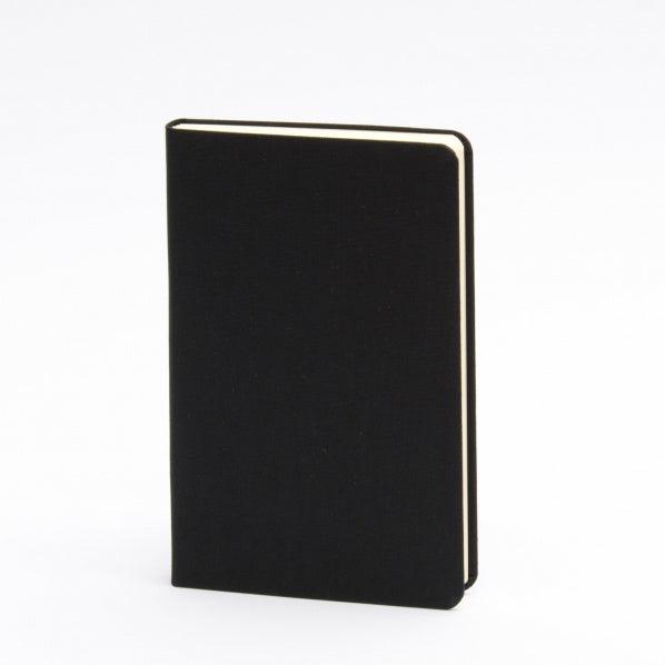BDK Leinen Carnet-Carnet-Bindewerk-9 x 14 cm-Noir-Blanc-Papeterie du Dôme