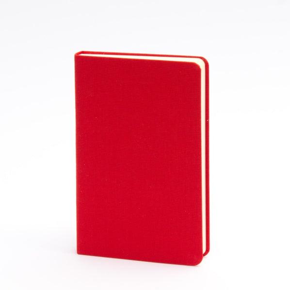 BDK Leinen Carnet-Carnet-Bindewerk-9 x 14 cm-Rouge-Blanc-Papeterie du Dôme