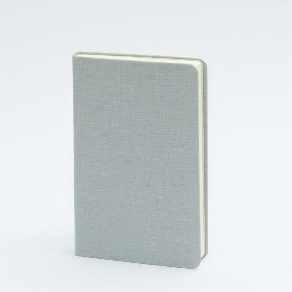 BDK Leinen Carnet-Carnet-Bindewerk-9 x 14 cm-Gris clair-Ligné-Papeterie du Dôme