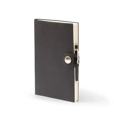 BDK Nox Carnet avec Porte-mines-Carnet-Bindewerk-A5-Noir-Blanc-Papeterie du Dôme