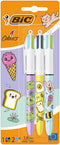 BIC Stylo Bille 4 Couleurs Kawaii