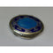 BKS Blue Enameled Oval Pill Box