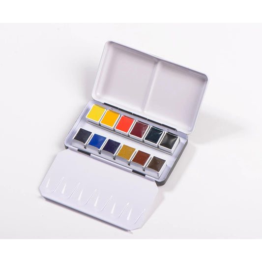 BXC Boîte d'Aquarelles 12 Demi-Godets-Aquarelle-Blockx-Papeterie du Dôme