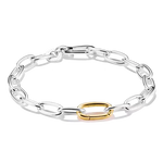 TSB Bracelet Charm Connect Link bicolore