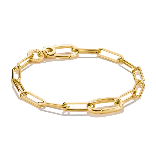 TSB Bracelet Charm Paperclip Connect Link doré