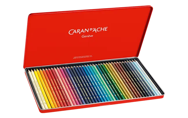 CA Boîte de 40 Couleurs Supracolor Aquarelle-Boîte à Crayons-Caran d'Ache-Papeterie du Dôme