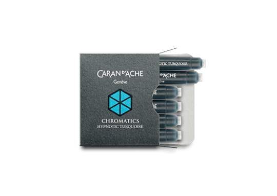 CA Cartouches Chromatics-Encre-Caran d'Ache-Hypnotic Turquoise-Papeterie du Dôme