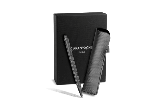 CA Ecridor Black Lines Set Stylo Bille et Cuir-Stylo Bille-Caran d'Ache-Papeterie du Dôme