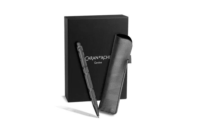 CA Ecridor Black Lines Set Stylo Bille et Cuir-Stylo Bille-Caran d'Ache-Papeterie du Dôme
