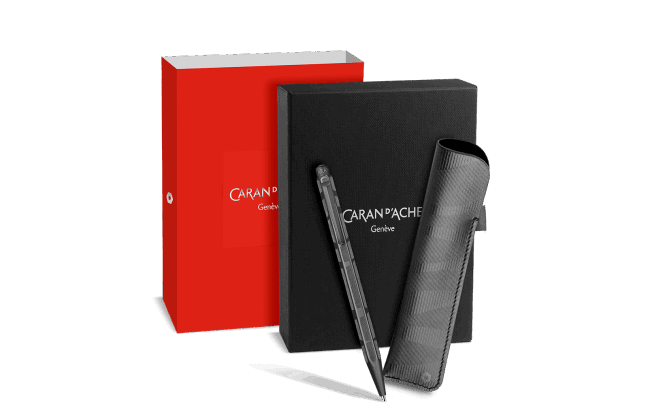 CA Ecridor Black Lines Set Stylo Bille et Cuir-Stylo Bille-Caran d'Ache-Papeterie du Dôme