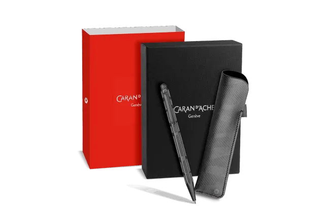 CA Ecridor Black Lines Set Stylo Bille et Cuir-Stylo Bille-Caran d'Ache-Papeterie du Dôme
