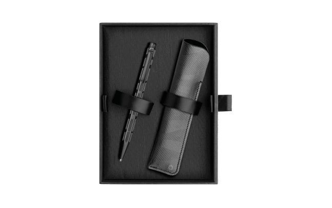 CA Ecridor Black Lines Set Stylo Bille et Cuir-Stylo Bille-Caran d'Ache-Papeterie du Dôme