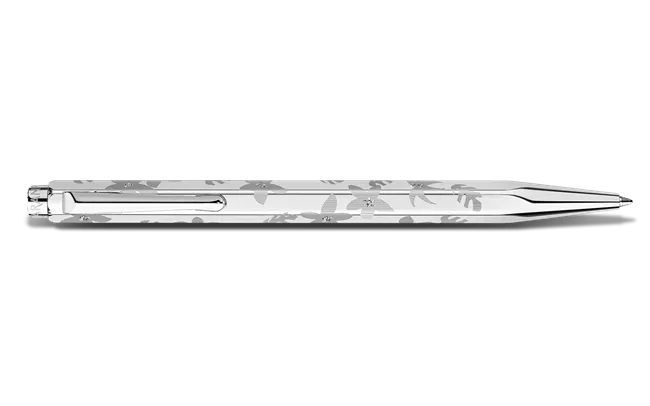 CA Ecridor Flowers Platiné Stylo Bille-Stylo Bille-Caran d'Ache-Papeterie du Dôme