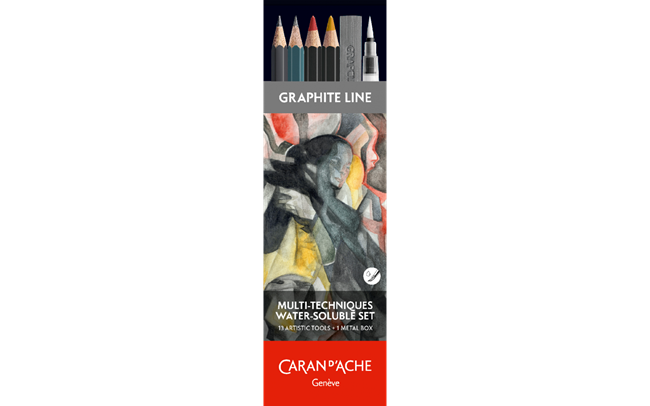 CA Set Aquarellable 13 Outils Graphite Line-Boîte à Crayons-Caran d'Ache-Papeterie du Dôme