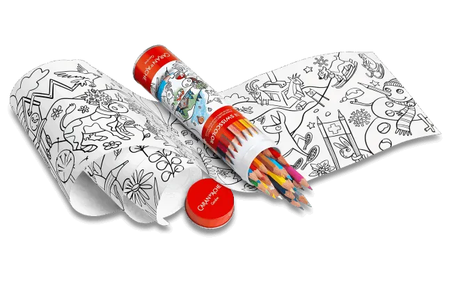 CA Tube 18 Swisscolor Aquarellable + Poster-Boîte à Crayons-Caran d'Ache-Papeterie du Dôme