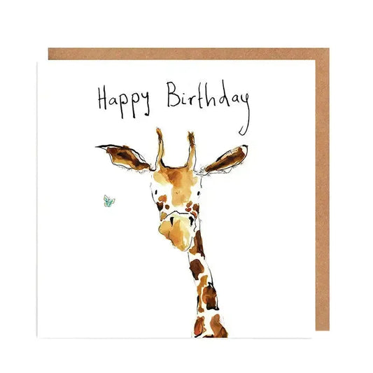 CAR Carte Double-Carterie-Catherine Rayner-Abigail Giraffe Birthday-Papeterie du Dôme