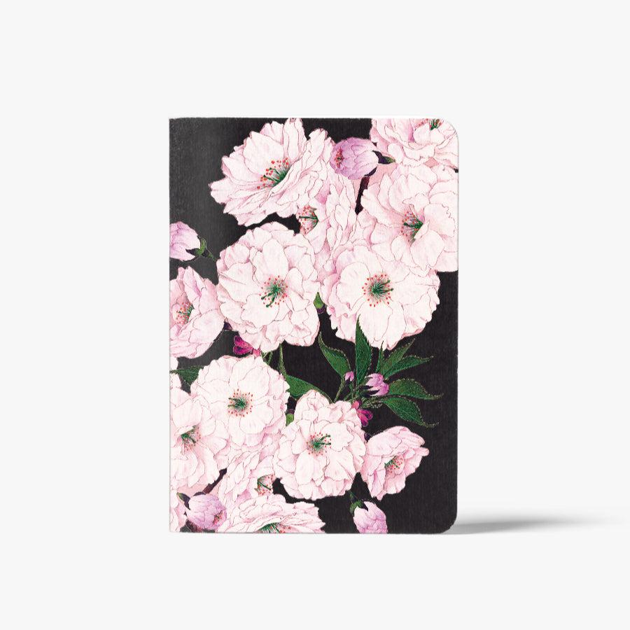 CED Carnet A5 Souple Dots 104p-Carnet-Cedon-Cherry blossom, black-Papeterie du Dôme