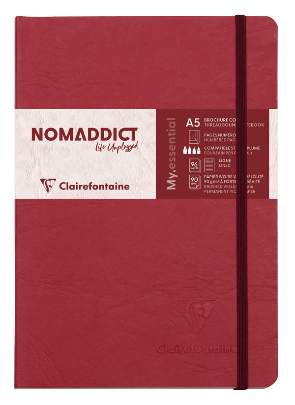 CLT Cahier Age Bag MY.Essential Broché A5 192p-Cahier-Clairefontaine-Ligné-Rouge-Papeterie du Dôme