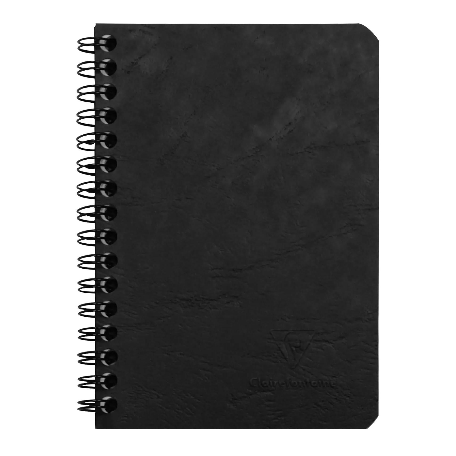 CLT Carnet Age Bag Spirale 9x14 100p-Carnet-Clairefontaine-Noir-Petits carreaux-Papeterie du Dôme