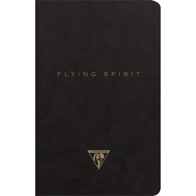 CLT Flying Spirit Carnet Piqure Textile 11x17 96p Noir-Carnet-Clairefontaine-Papeterie du Dôme