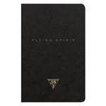 CLT Flying Spirit Carnet Piqure Textile 9x14 96p Ligné Noir-Carnet-Clairefontaine-Papeterie du Dôme
