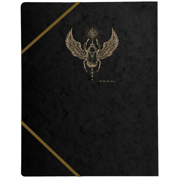 CLT Flying Spirit Chemise à Élastique 3 Rabats Noir-Carnet-Clairefontaine-Papeterie du Dôme