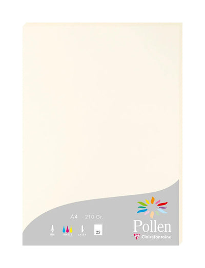 CLT Pollen Feuilles A4 210g 25p-Ramette-Clairefontaine-Blanc Naturel-Papeterie du Dôme