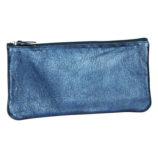 CLT Trousse Plate Cuirisé-Trousse-Clairefontaine-Indigo-Papeterie du Dôme