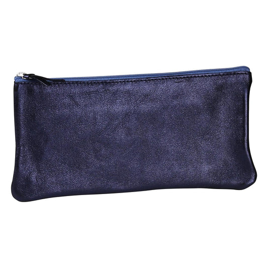 CLT Trousse Plate Cuirisé-Trousse-Clairefontaine-Pétrole-Papeterie du Dôme