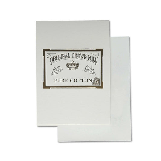 CRW Bloc Correspondance Cotton A5-Correspondance-Crown Mill-Blanc-Papeterie du Dôme
