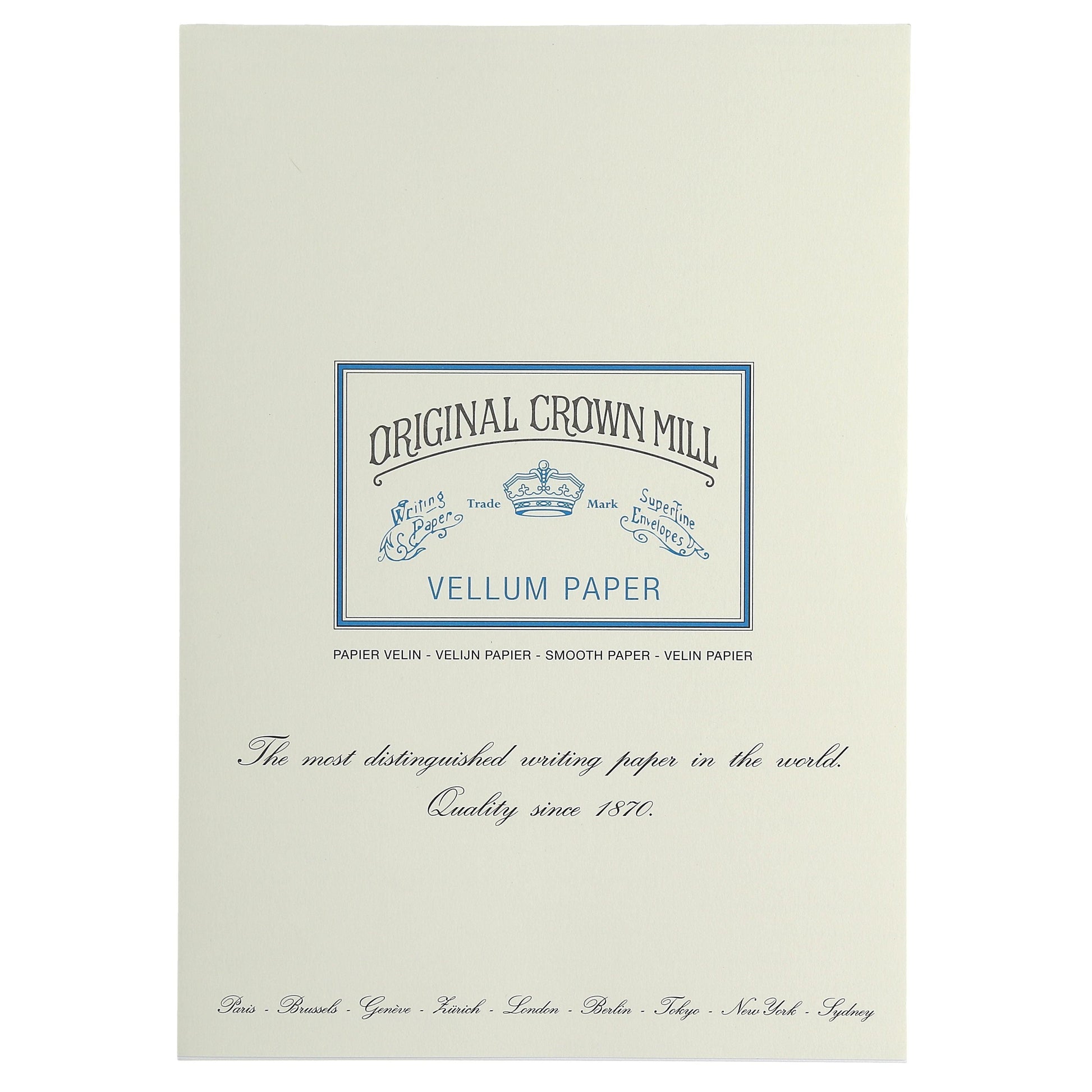 CRW Bloc Correspondance Vélin A4-Correspondance-Crown Mill-Papeterie du Dôme