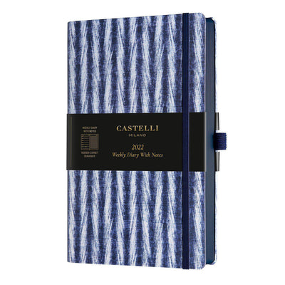 CTLI Agenda Shibori Médium Semainier et Carnet-Agenda-Castelli Milano-2022-Twill-Papeterie du Dôme