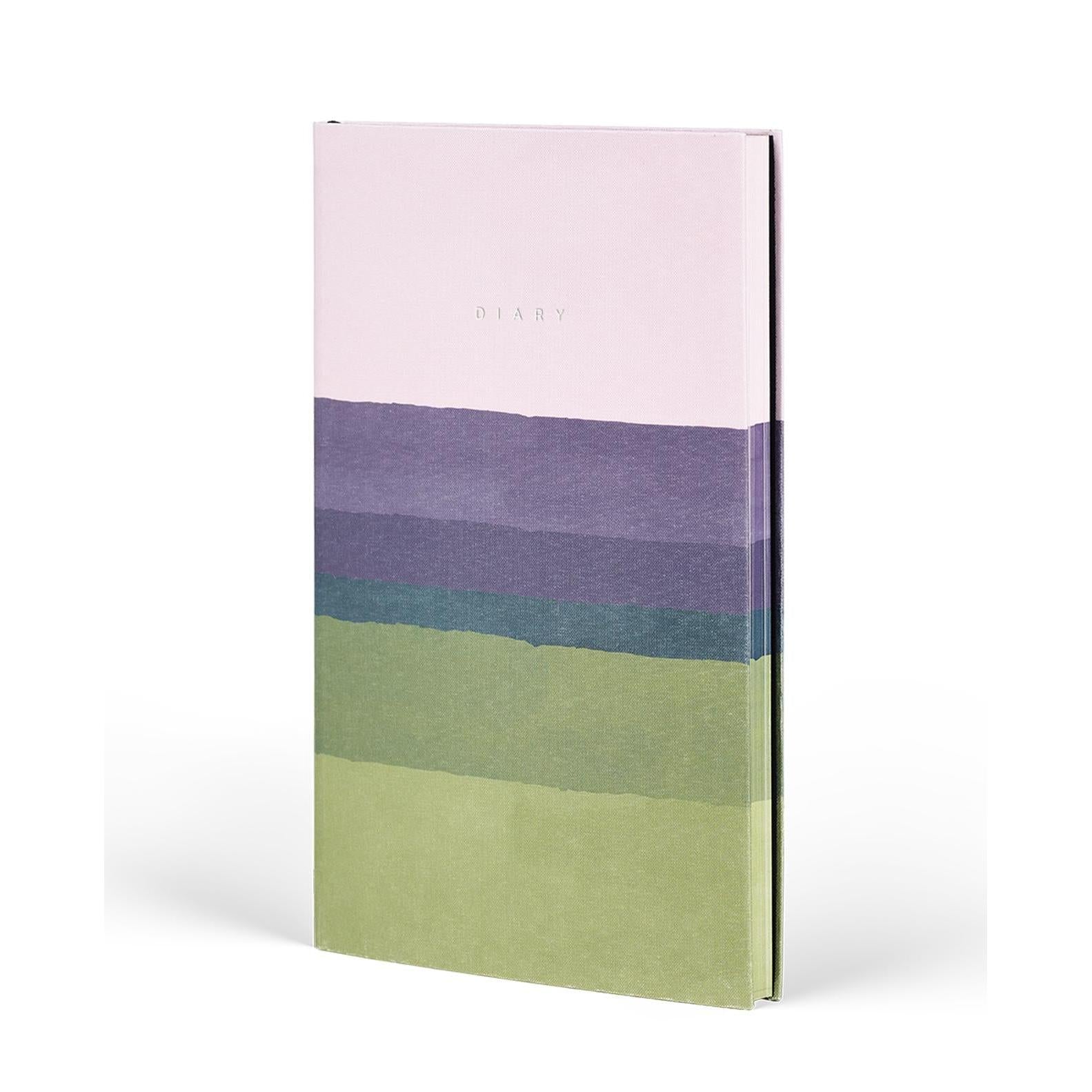 CTLI Agenda Stripes Médium Semainier et Carnet-Agenda-Castelli Milano-2026-Mauve-Papeterie du Dôme