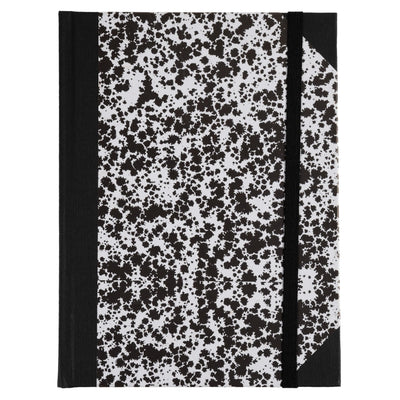 DPHN Carnet Marbré 22x17 Ligné 192p Elastique-Carnet-Le Dauphin-Blanc-Papeterie du Dôme