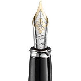 DPM Excellence A2 Blanc Chromé Perle Stylo Plume 14ct-Stylo Plume-Diplomat-Papeterie du Dôme