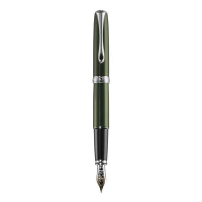 DPM Excellence A2 Evergreen Chrome Stylo Plume 14ct-Stylo Plume-Diplomat-Papeterie du Dôme