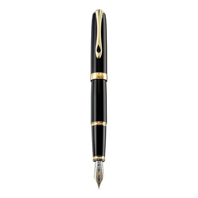 DPM Excellence A2 Laqué Noir Doré Stylo Plume 14ct-Stylo Plume-Diplomat-Papeterie du Dôme